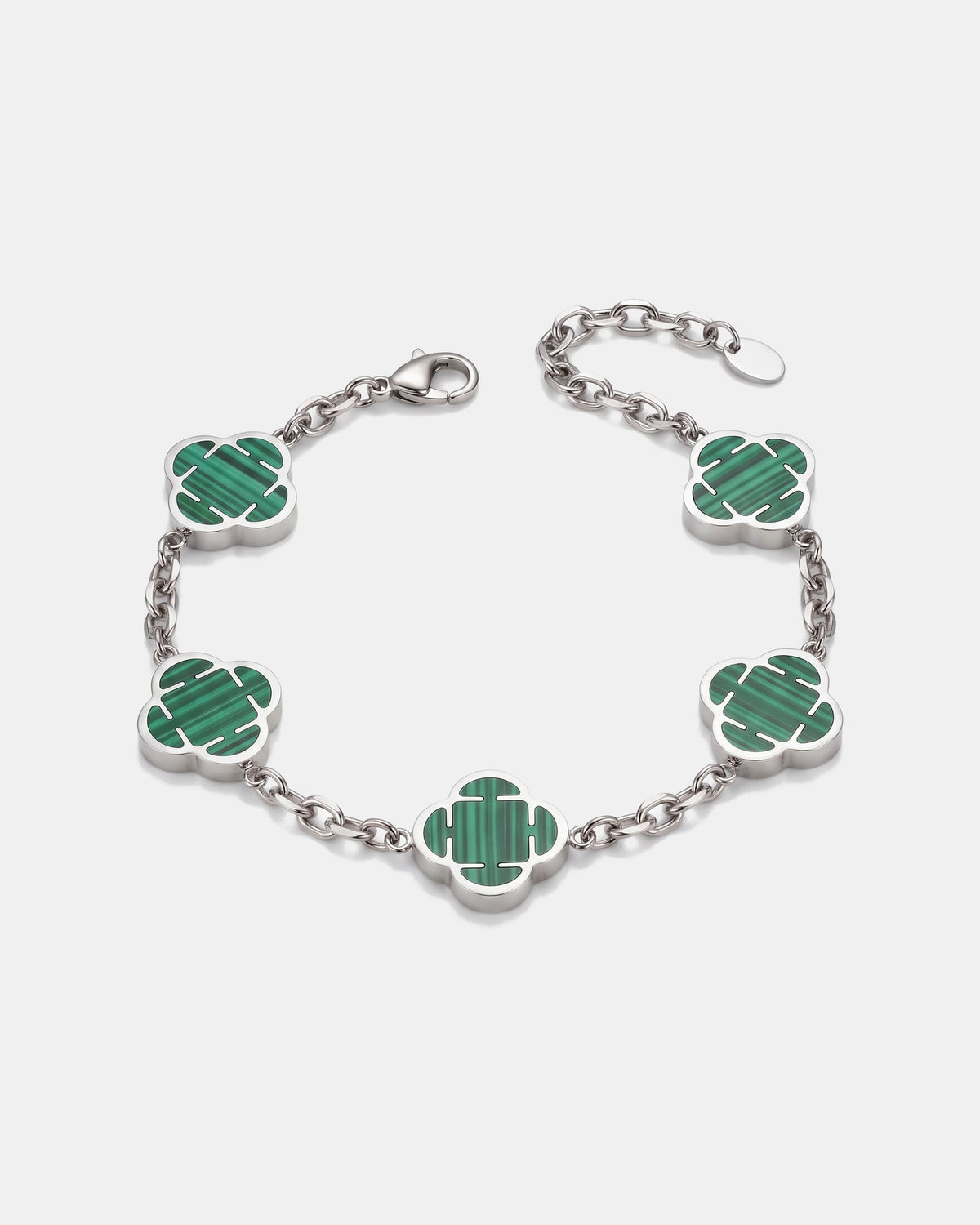 Clover Link Bracelet 16mm Green & Silver product