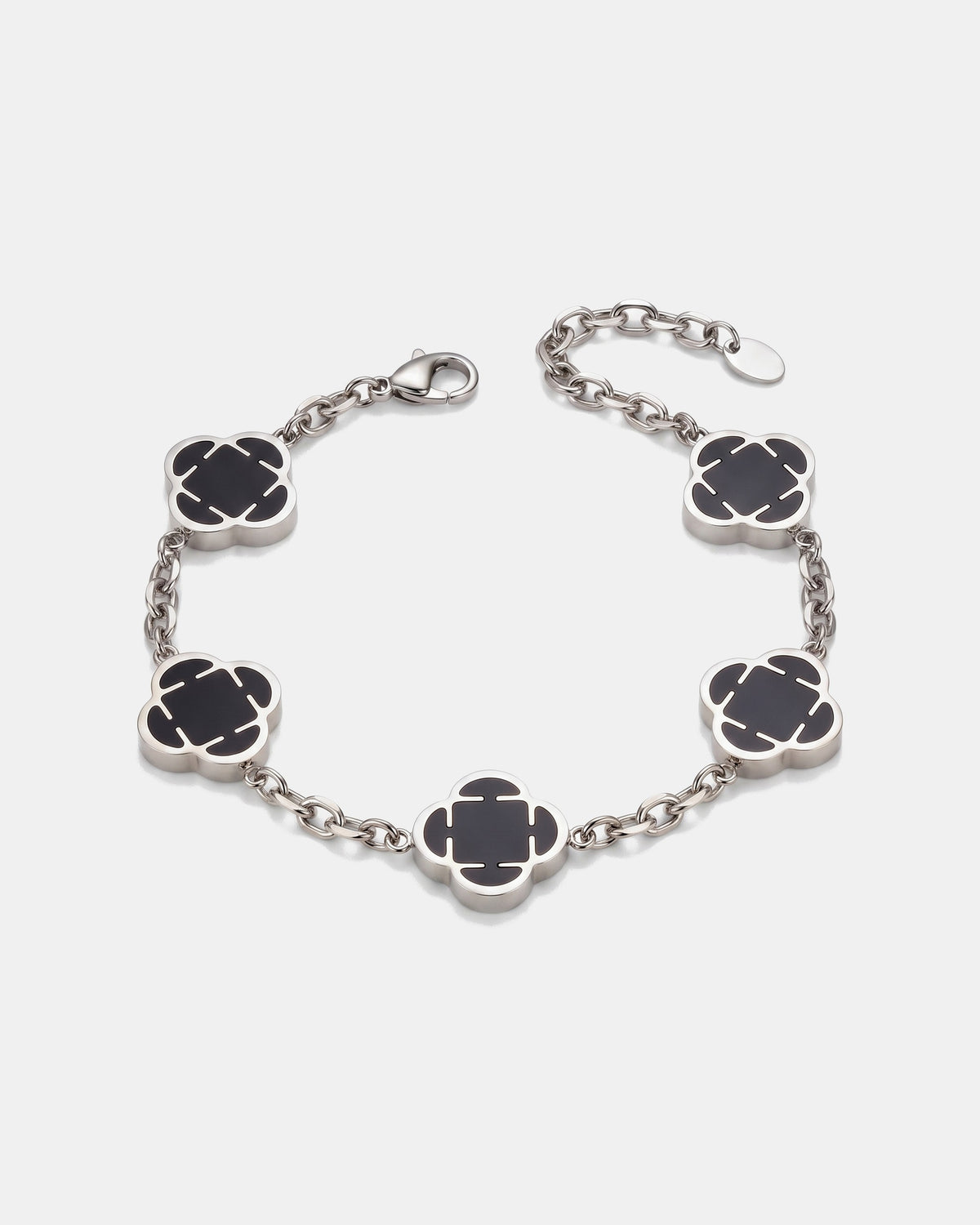 Clover Link Bracelet 16mm Black & Silver product