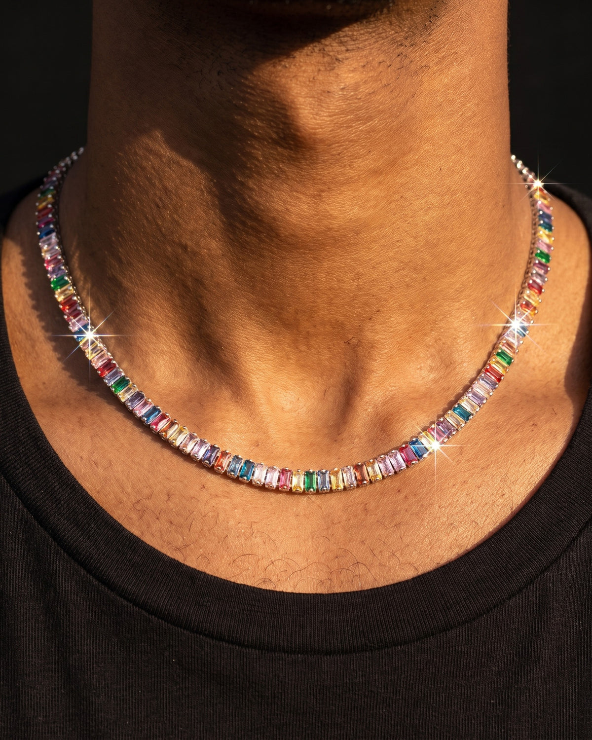 Colorway Tennis Chain 4mm White worn