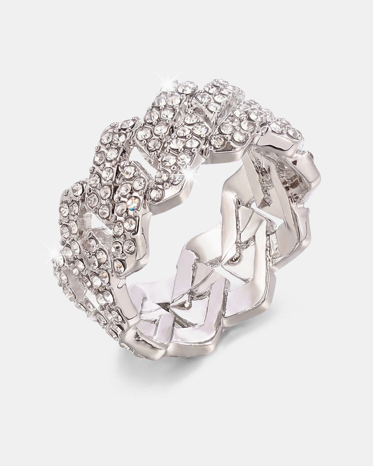 Cuban Link Ring 10mm White product