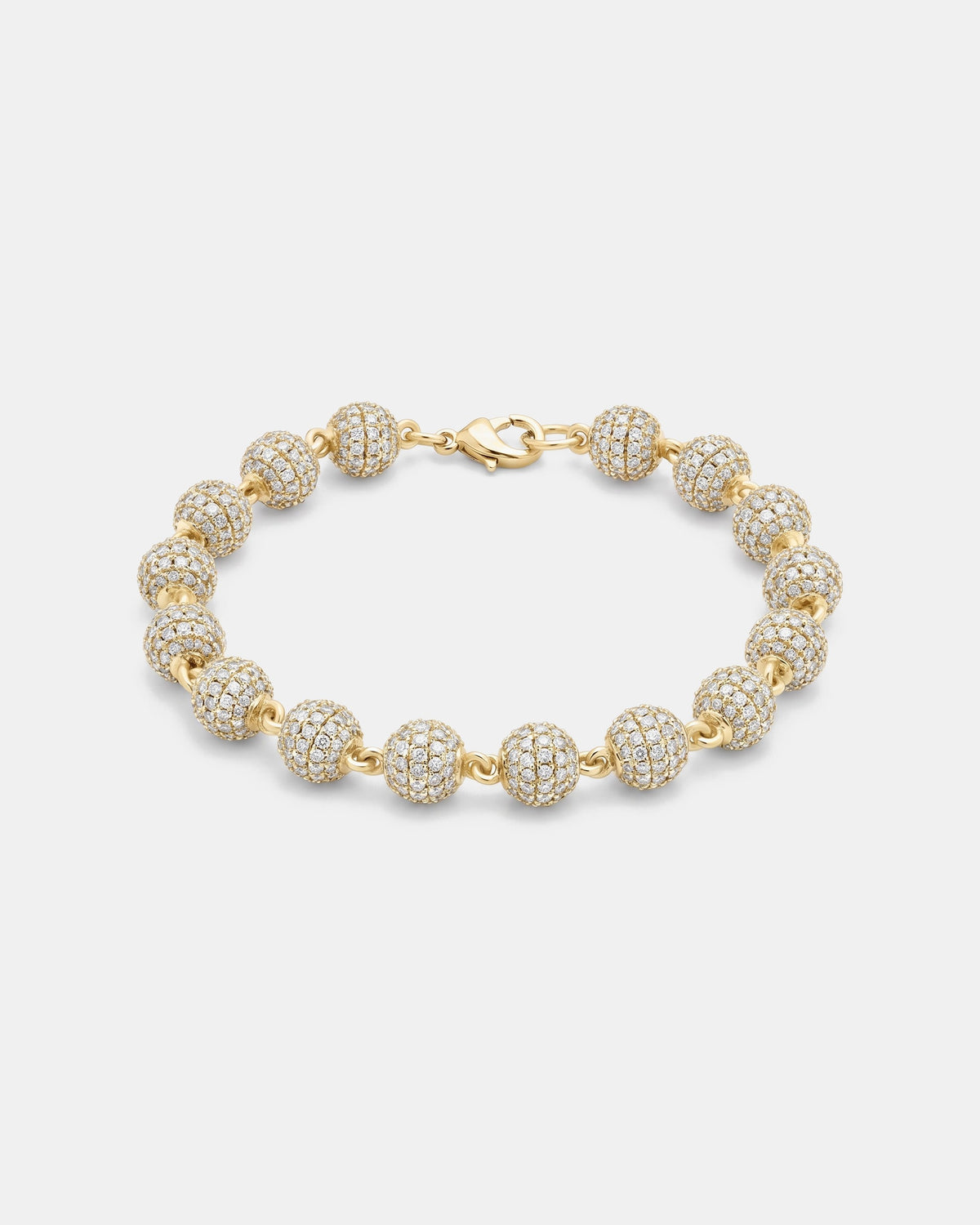 Iced Ball Bracelet 6mm Gold product