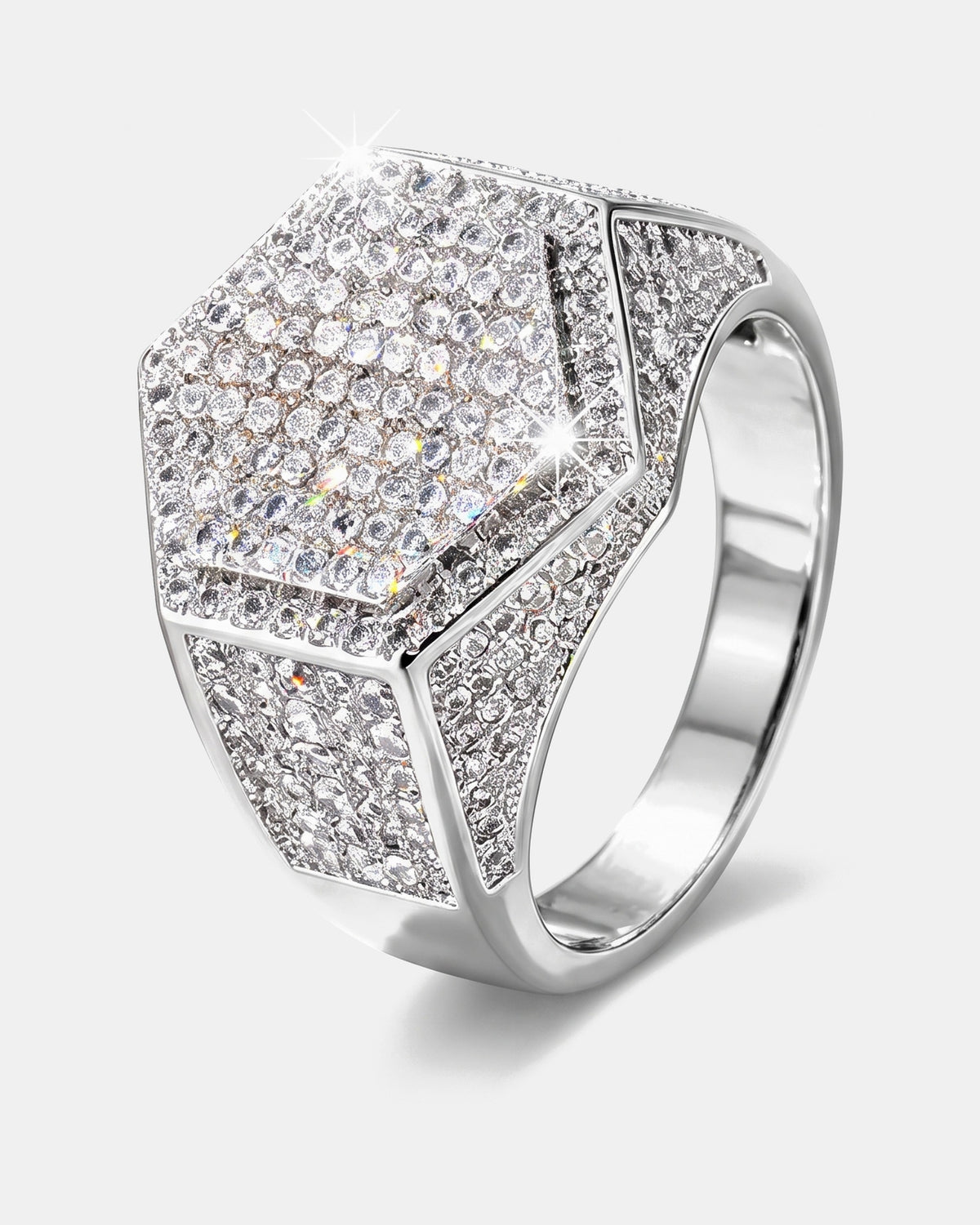Iced Hex Ring White product