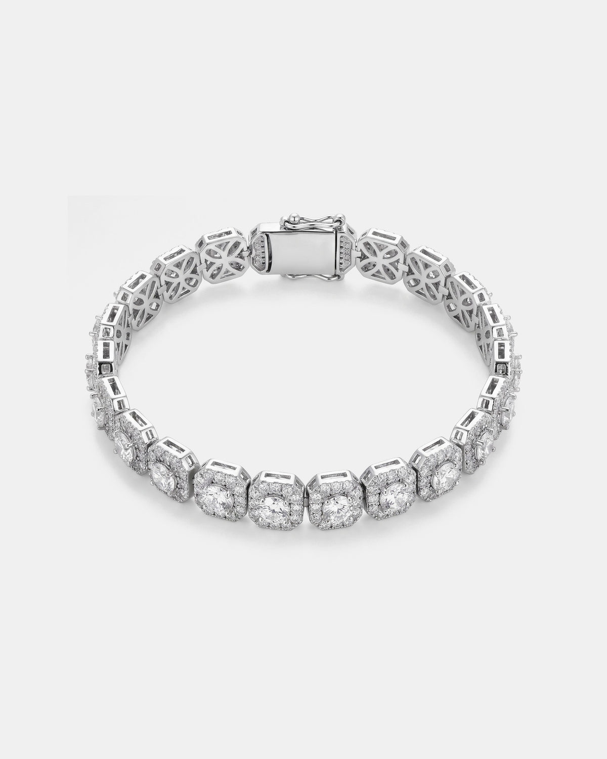 Iced Square Tennis Bracelet White product