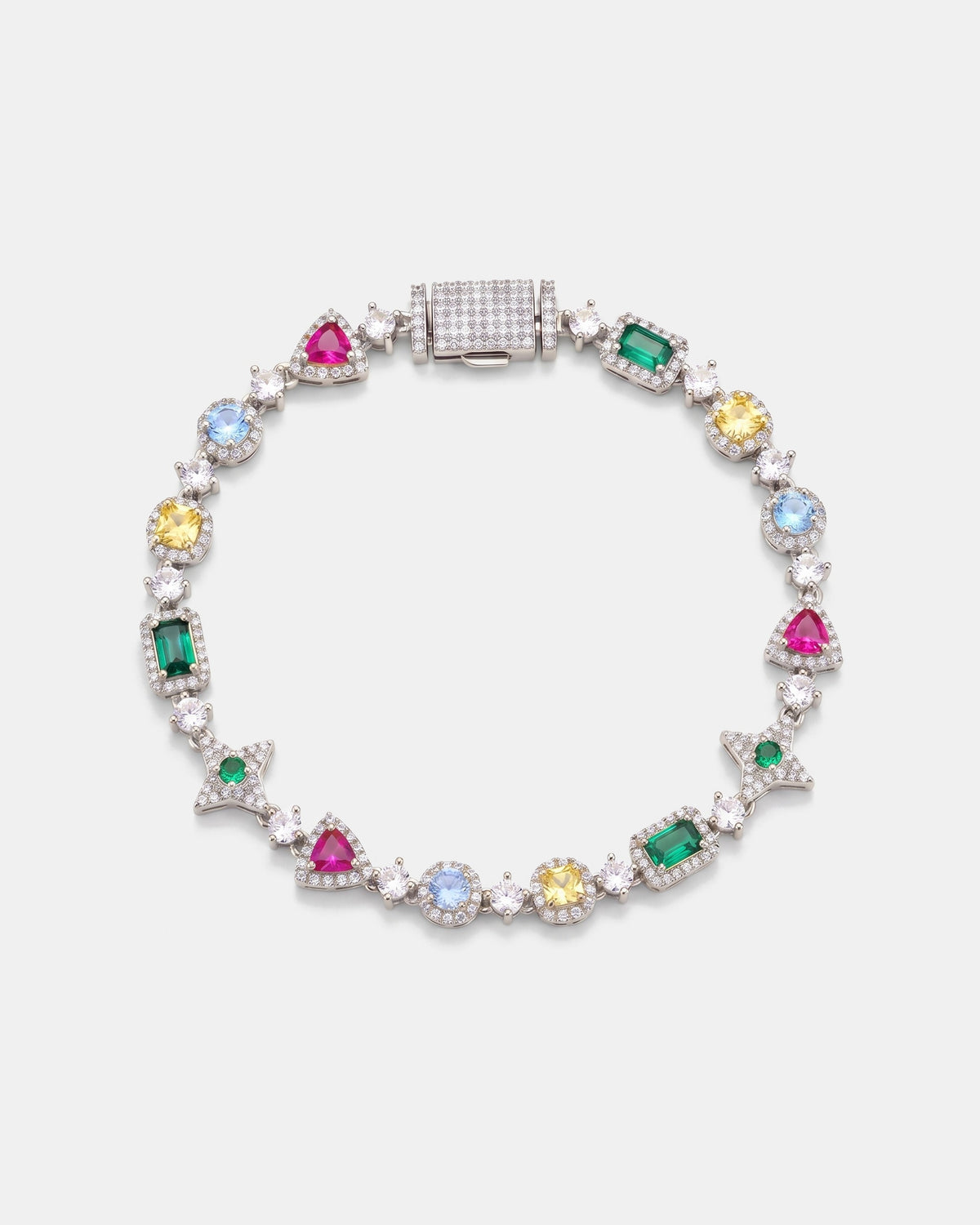 Multicolor Gem Tennis Bracelet White product