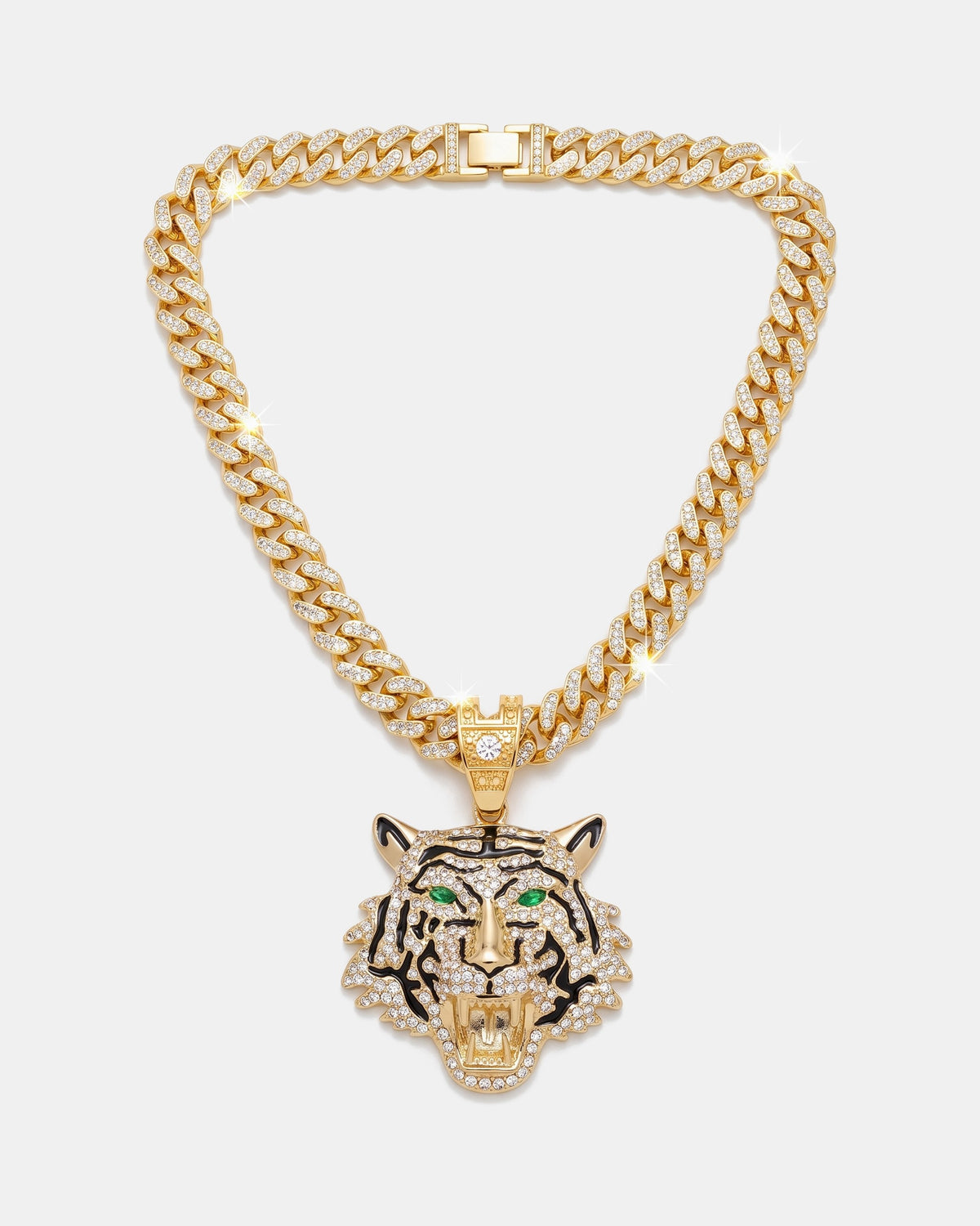 Tiger Pendant Cuban Chain Gold product