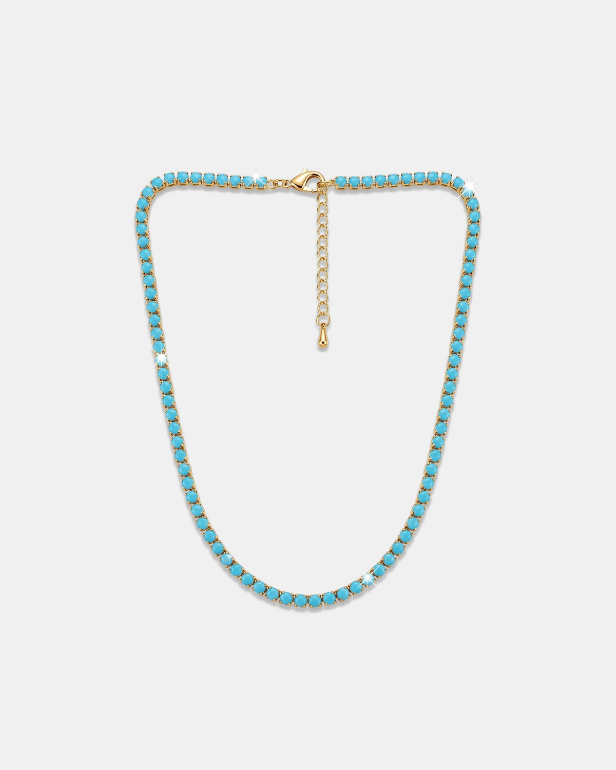 Turquoise Tennis Chain 3mm Gold product