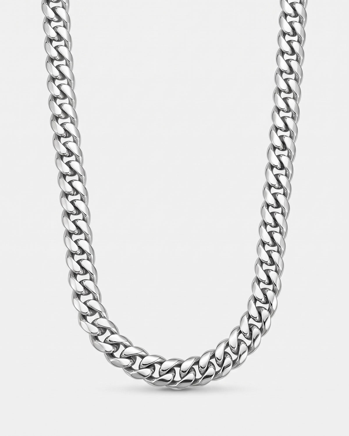 18K Cuban Link Chain 12mm White product