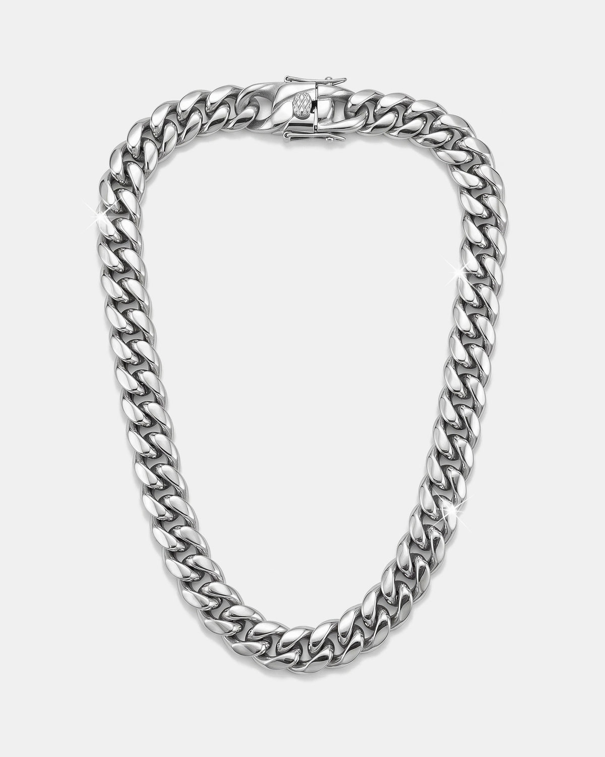 18K Cuban Link Chain 8mm White product