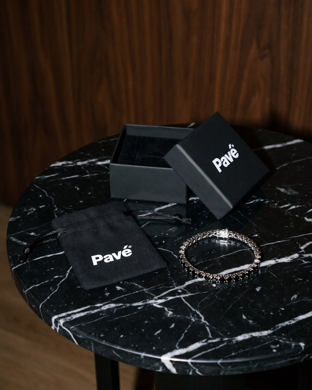 Black Ice Tennis Bracelet White packaging