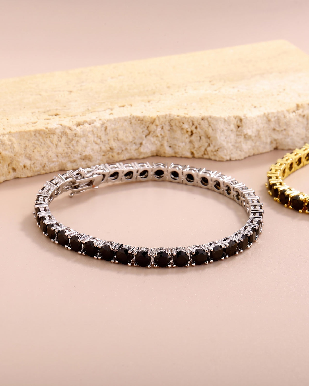 Black Ice Tennis Bracelet White studio