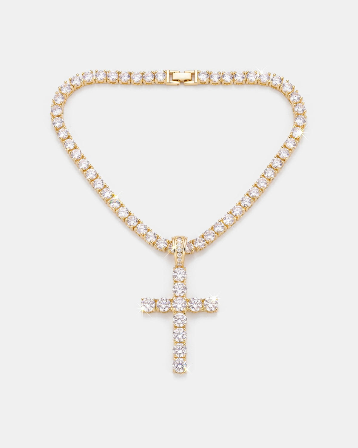 Cross Pendant Tennis Chain Gold product