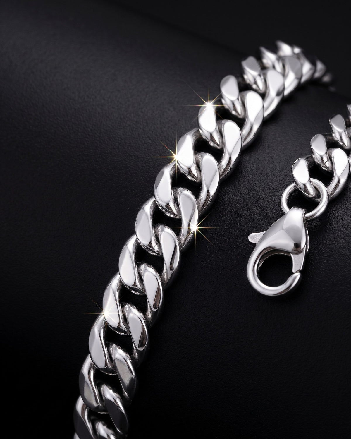 Cuban Link Bracelet 5mm White detail