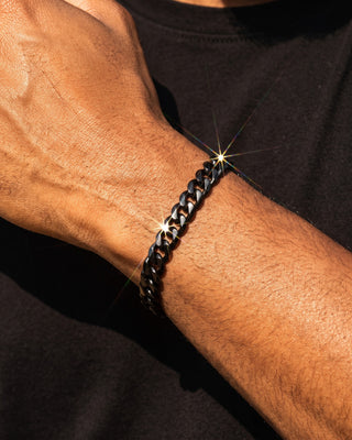 Cuban Link Bracelet 7mm Black