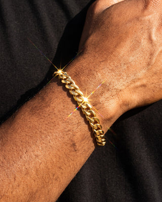 Cuban Link Bracelet 7mm Gold