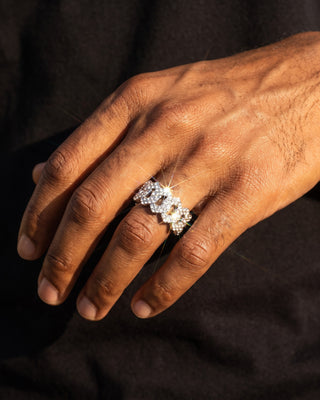 Cuban Link Ring 10mm White