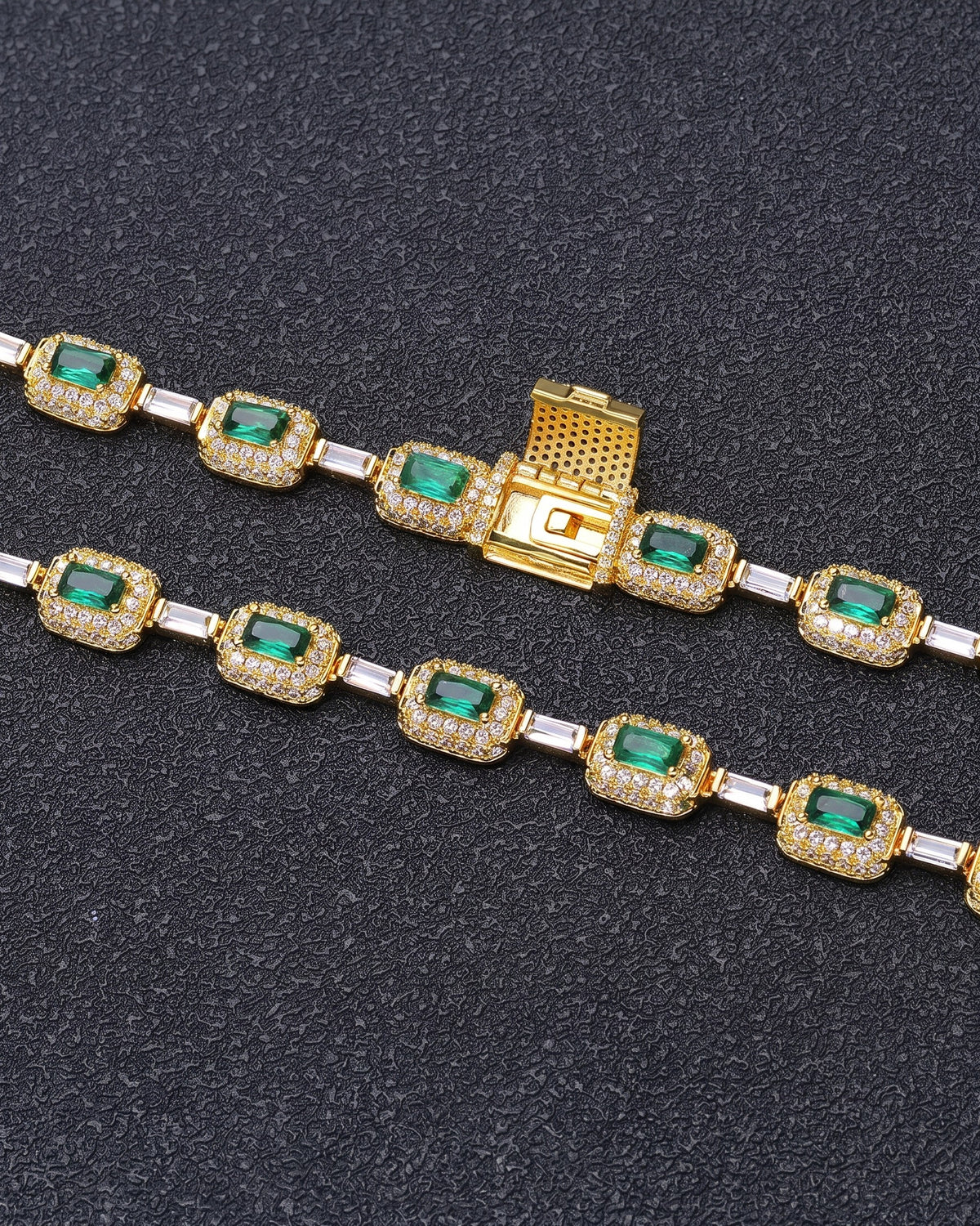 Emerald Iced Bracelet Gold product