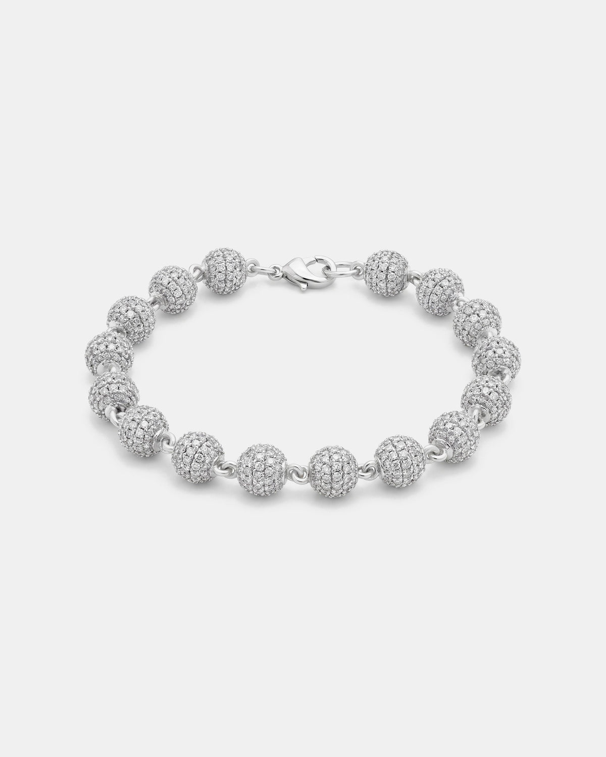 Iced Ball Bracelet 6mm White product