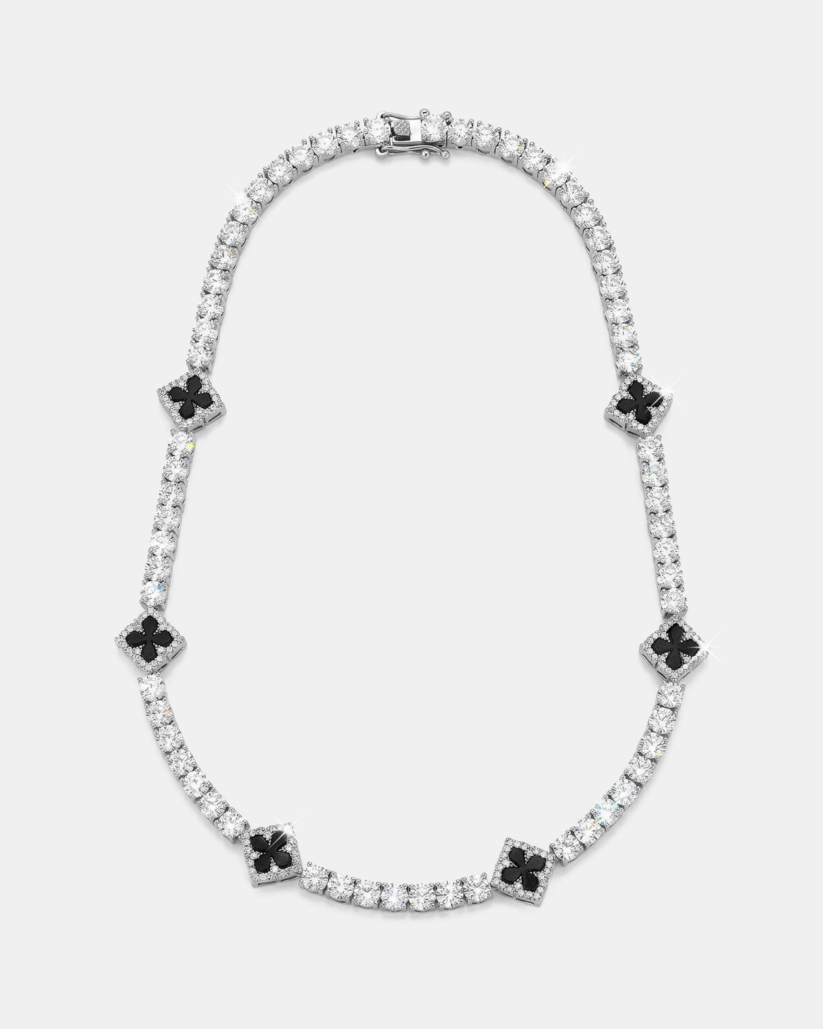 Iced Clover Necklace 4mm White product