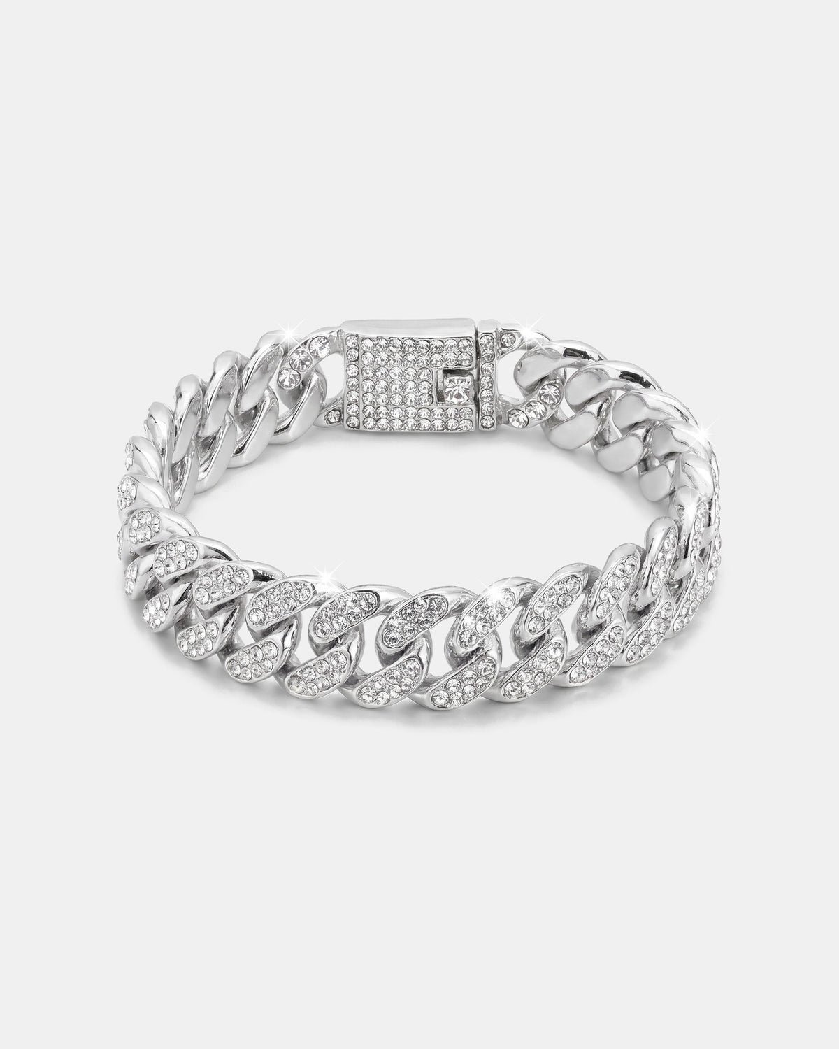 Iced Cuban Bracelet 13mm White product