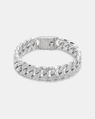 Iced Cuban Bracelet White