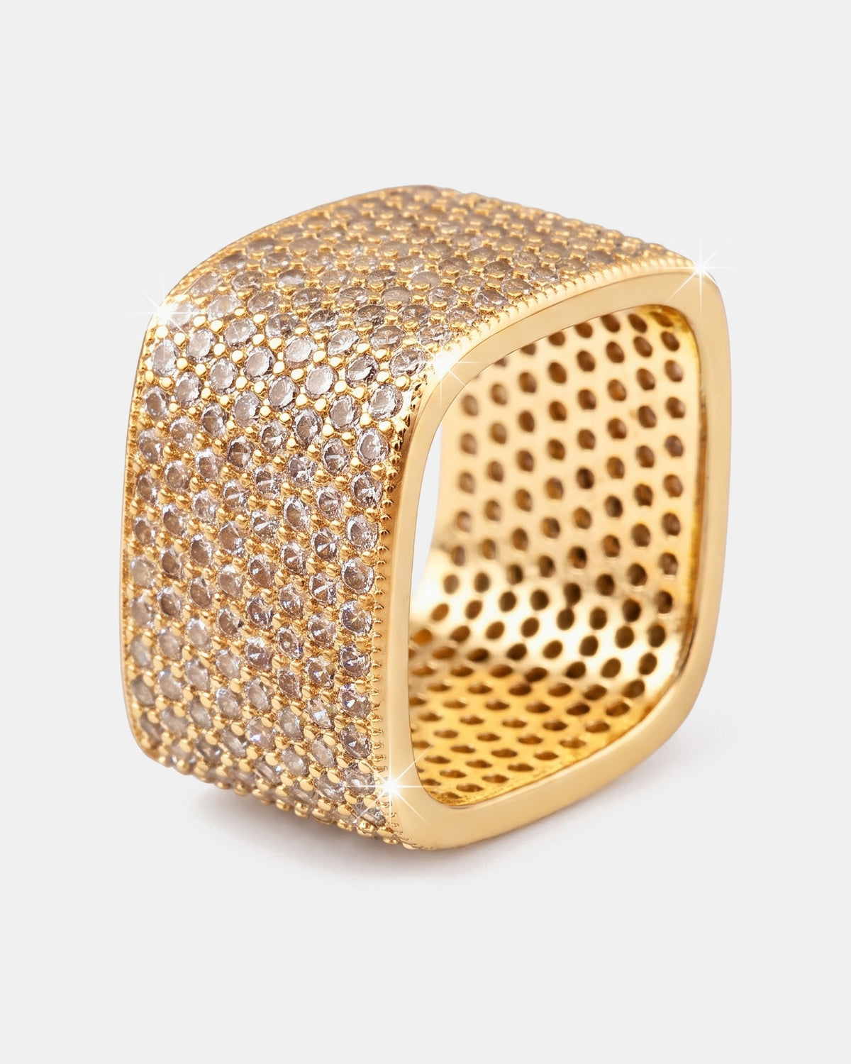 Iced Square Ring Gold product