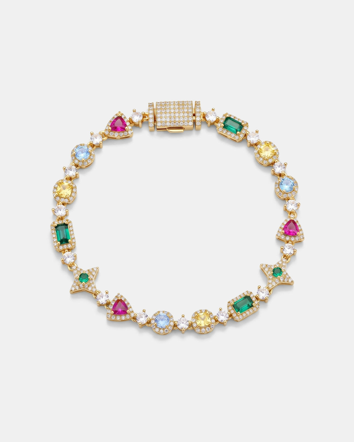 Multicolor Gem Tennis Bracelet Gold product