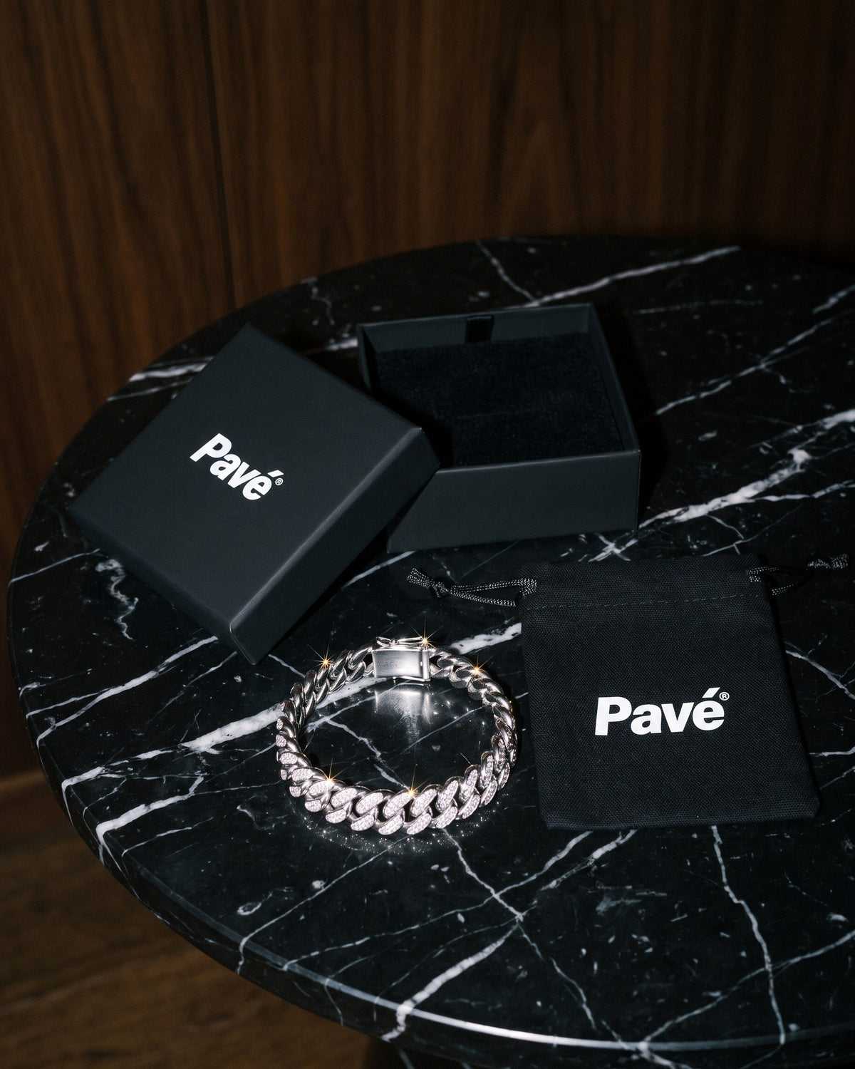 Prong Cuban Bracelet 13mm White packaging