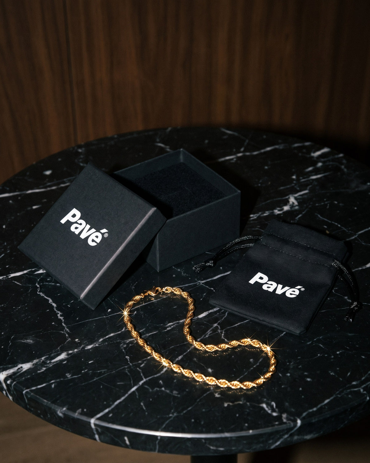 Rope Chain 4mm Gold packaging