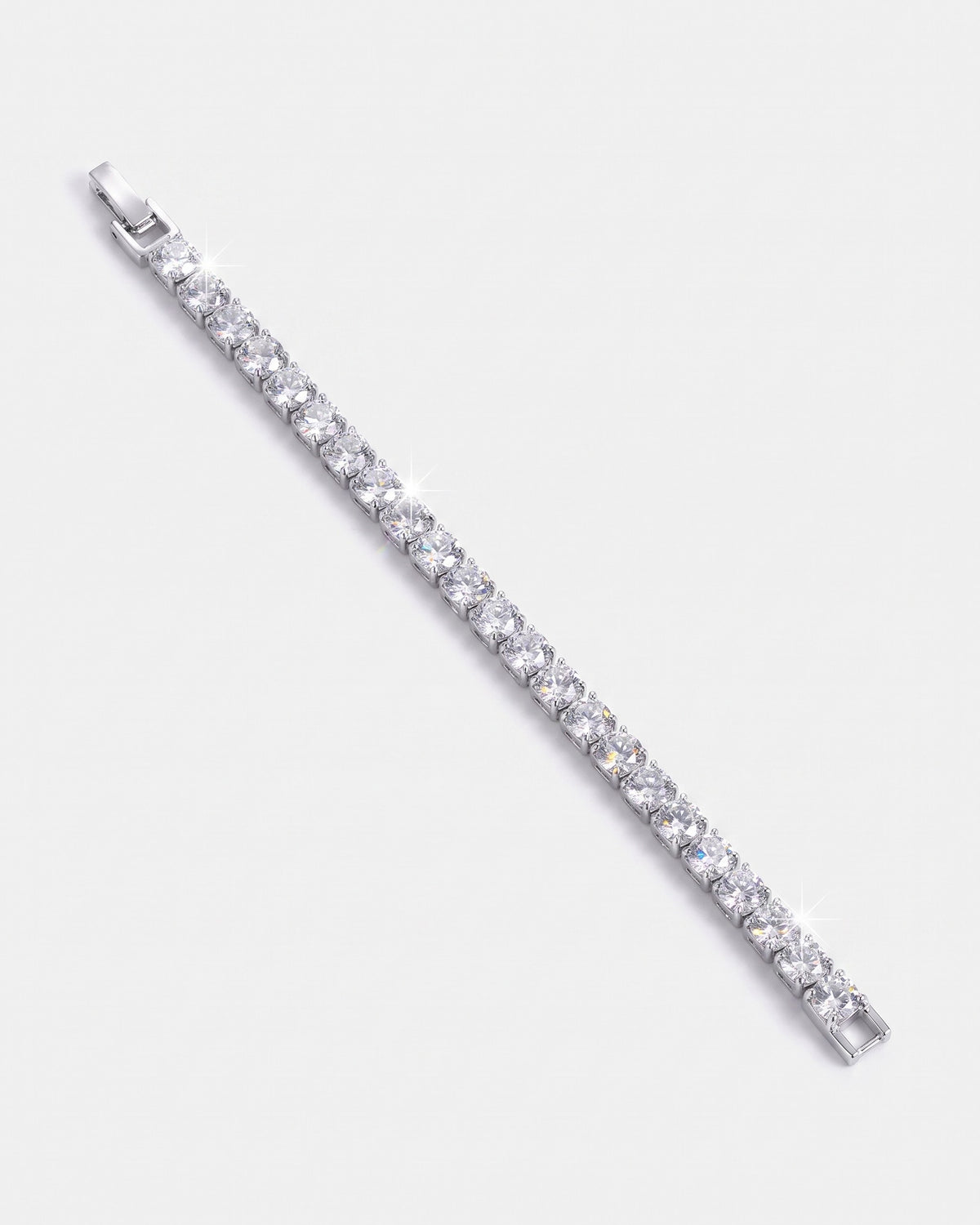 Tennis Bracelet 5mm White flat lay