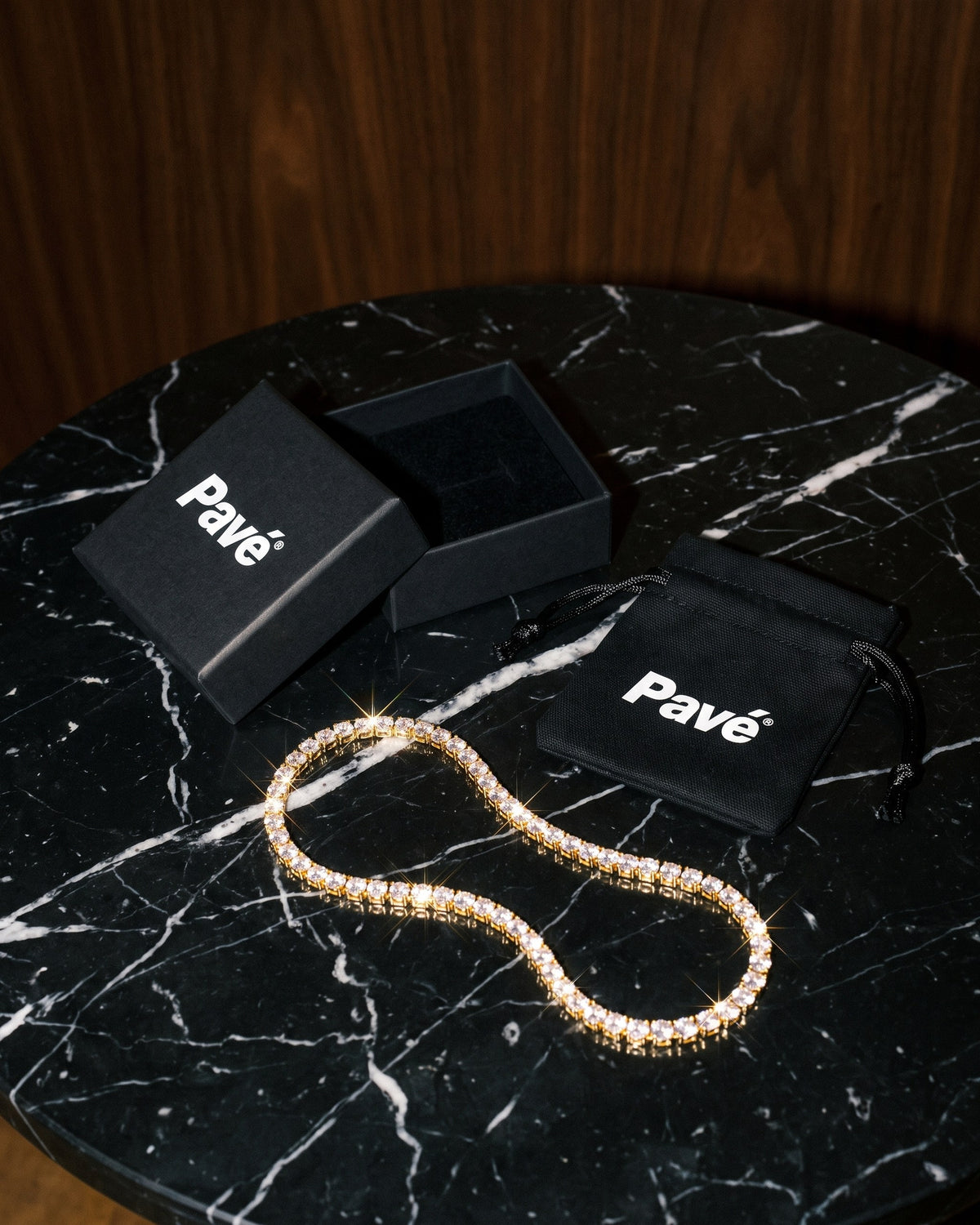 Tennis Chain 3mm Gold packaging