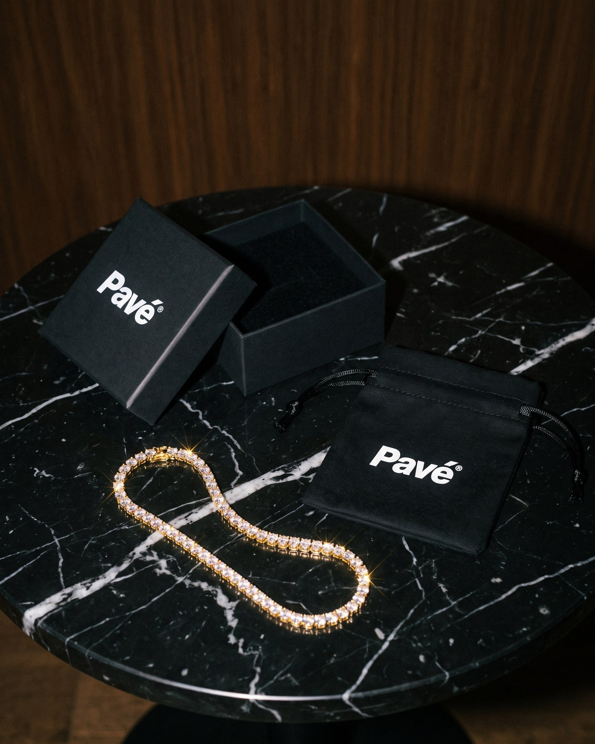 Tennis Chain 4mm Gold packaging
