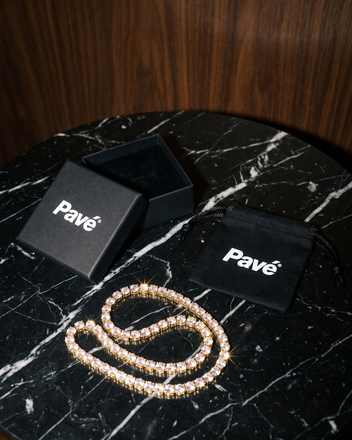 Tennis Chain 6mm Gold packaging