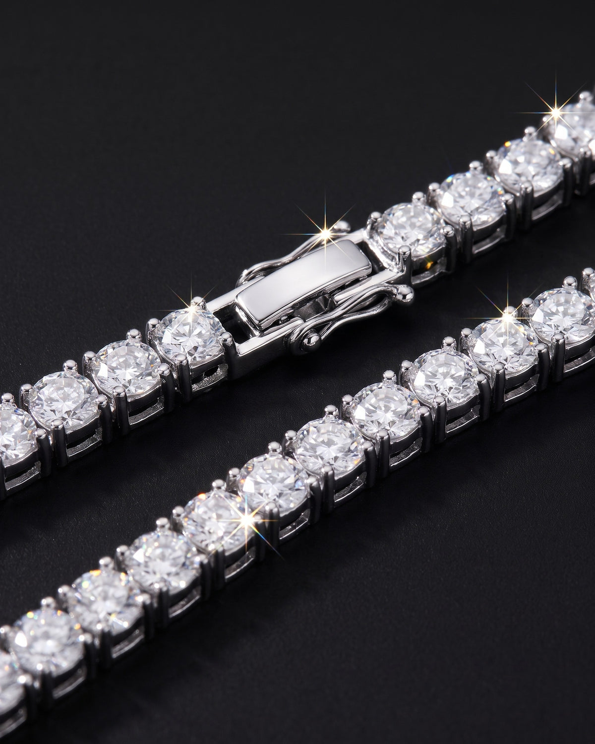 Tennis Set 4mm White detail